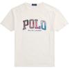 Polo SS25 Футболка с коротким рукавом и вышивкой логотипа, с круглым вырезом, мужские топы, белый 710964480-001