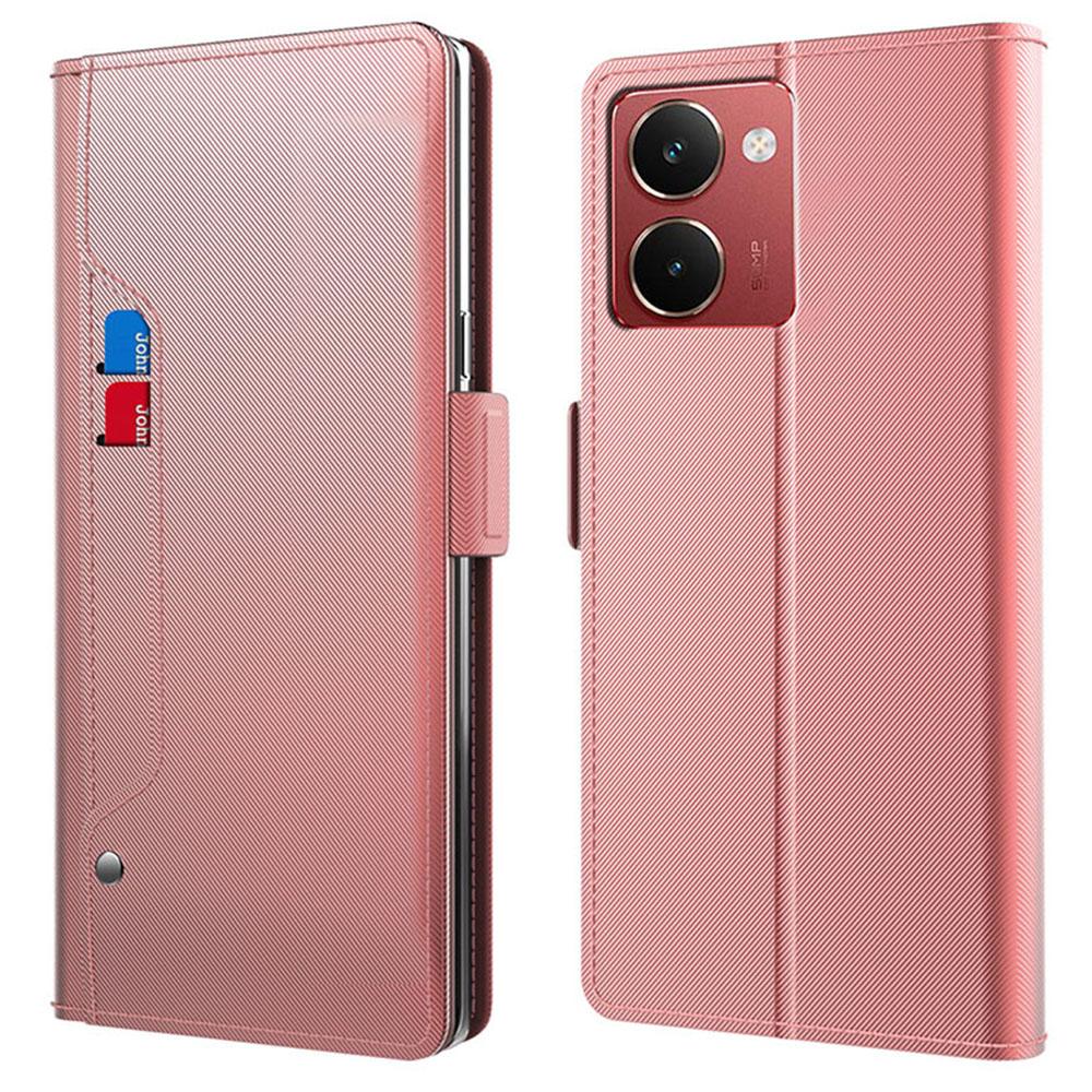 For Realme P3 Ultra 5G Case Stand PU Leather Phone Cover Card Holder Mirror