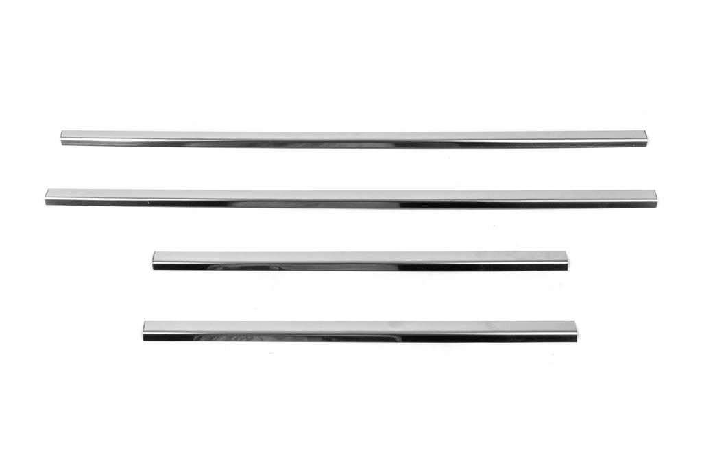 Glass Edging (4 Pcs, Stainless Steel) OmsaLine - Italian Stainless Steel for Nissan Pathfinder R51 2005-2014