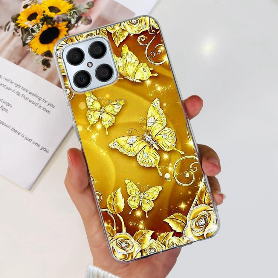 Красивый чехол с принтом для Honor X8 TFY-LX1 TFY-LX2 TFY-LX3 Мягкая задняя крышка из силикона TPU для чехлов телефона HonorX8 X 8 4G