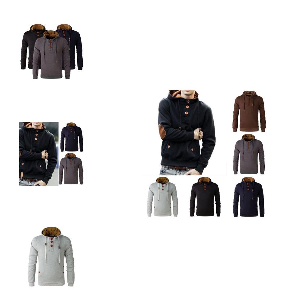 Men's Winter Cowl Neck Hooded Sweatshirt Coat Jacket For Ultimate Comfort And Style