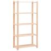 VidaXL 5-Tier Storage Shelves 10pcs 80x38x170 Cm Pine 250 Kg