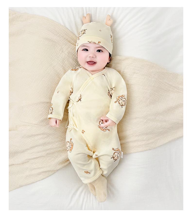 Боди для новорожденных класса А из чистого хлопка - Мягкий, дышащий, детский ромпер на четыре сезона (0-3 месяца)