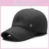 Simple Solid Color Middle Aged Warm Windproof Baseball Cap For Winter