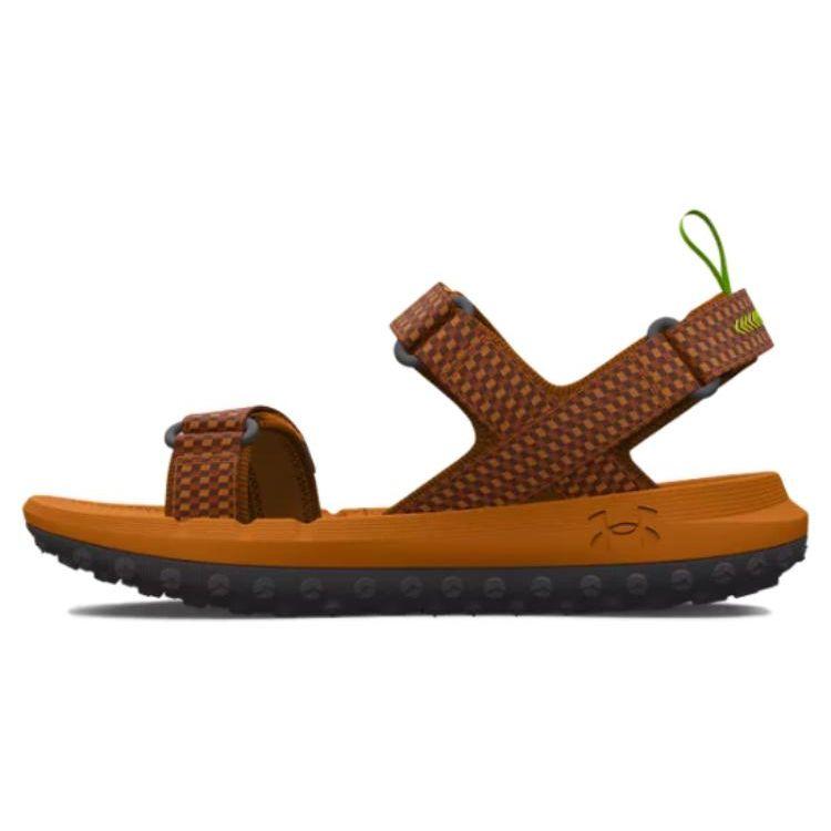 Under Armour Кроссовки унисекс Fat Tire Sandal Honey Orange Ivory Brown Lime-Surge 3026937-800