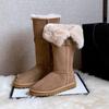 2024 New Platform Snow Boots Women Faux Fur Fashion Mid Calf Boots Winter Warm Furry Boots Casual Comfortable Shoe Woman