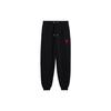 Amiparis Ss23 Logo Embroidered Cuffed Mid-Rise Knitted Sports Pants Unisex bottoms Black UTR204747-009