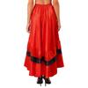 Womens Flamenco Dance Skirt Tiered Ruffles Wide Hemline Ballroom Dancing Skirt Carnival Stage Performance Costume