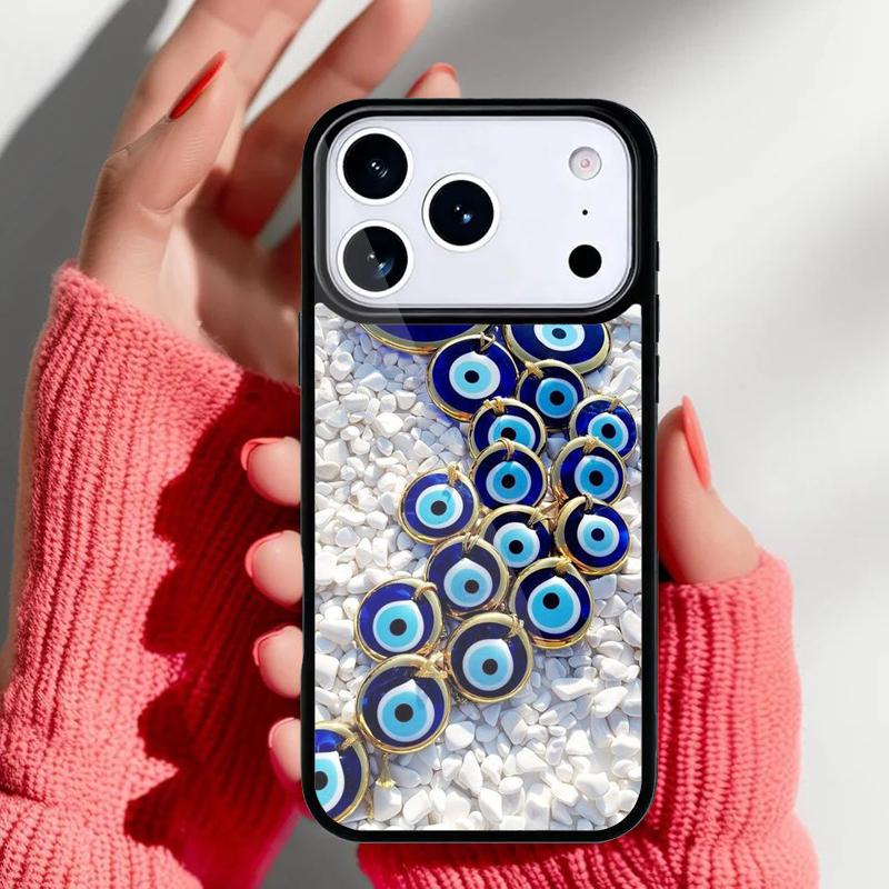Чехол для телефона 'Сглаз' для iPhone 17 16 15 14 13 Pro Max Задняя крышка для 12 11 Pro Coque