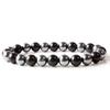 Браслет из Терагерцовой руды Хокутолит Черный 8мм Камень силы дальнего инфракрасного диапазона Внутренний обхват 15см [ЗОЛОТОЙ КАМЕНЬ] Прибл.