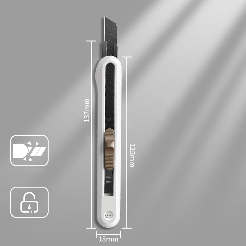 1 шт., цветной выдвижной универсальный нож, кнопка автоматической блокировки, 9 мм, SK5, резак для лезвий, точилка для ремесленной упаковки