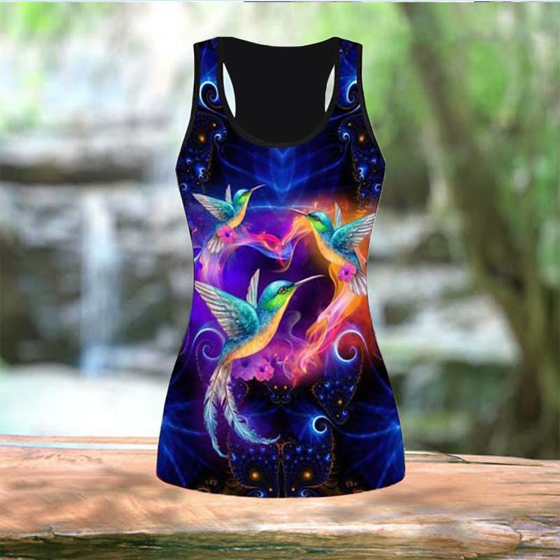 Экипировка для йоги с принтом сороки для женщин, модные леггинсы для тренировок с 3D принтом, спортивные повседневные штаны для фитнеса с высокой талией