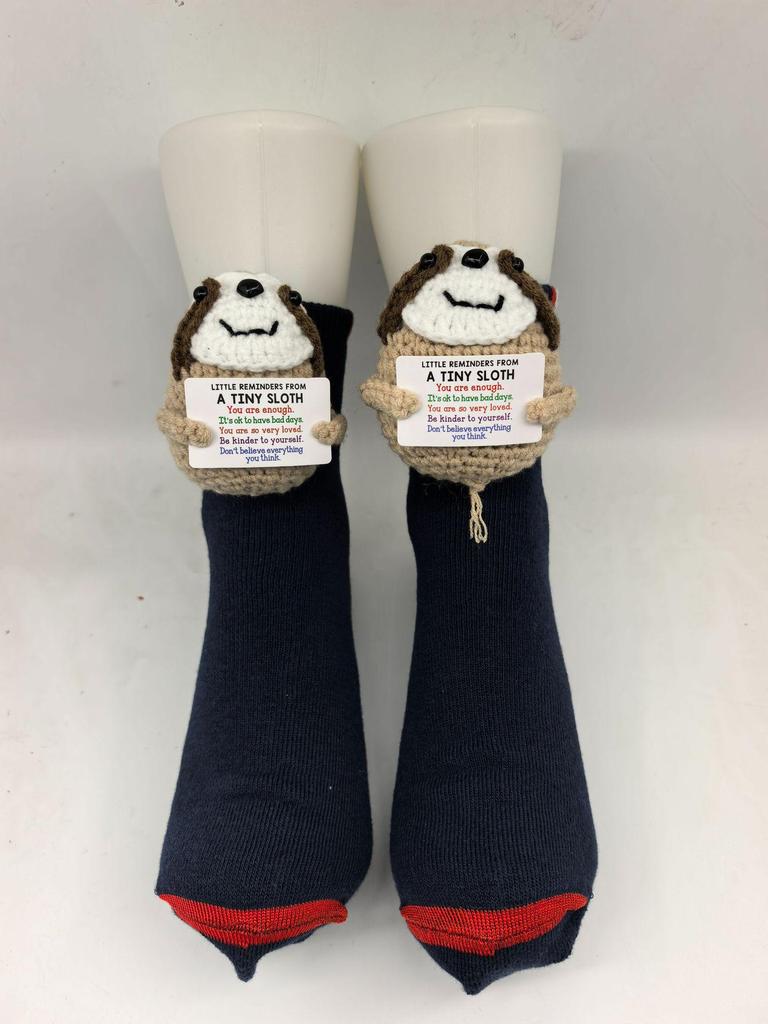 Уютные рождественские вязаные носки с животными - Теплые и милые для осени и зимы