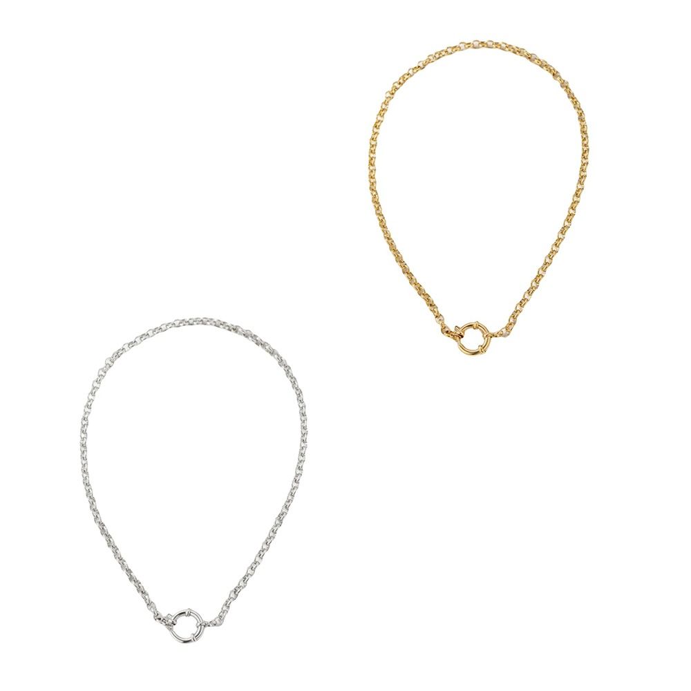 Simple Circular Pendant Necklace Decoration Collarbone Chain Minimalist Choker Necklace Gift