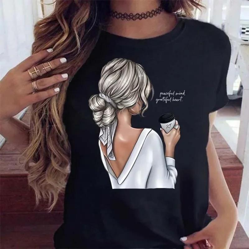Летний топ с круглым вырезом и принтом 3D City Girls, модные повседневные футболки с короткими рукавами для женщин