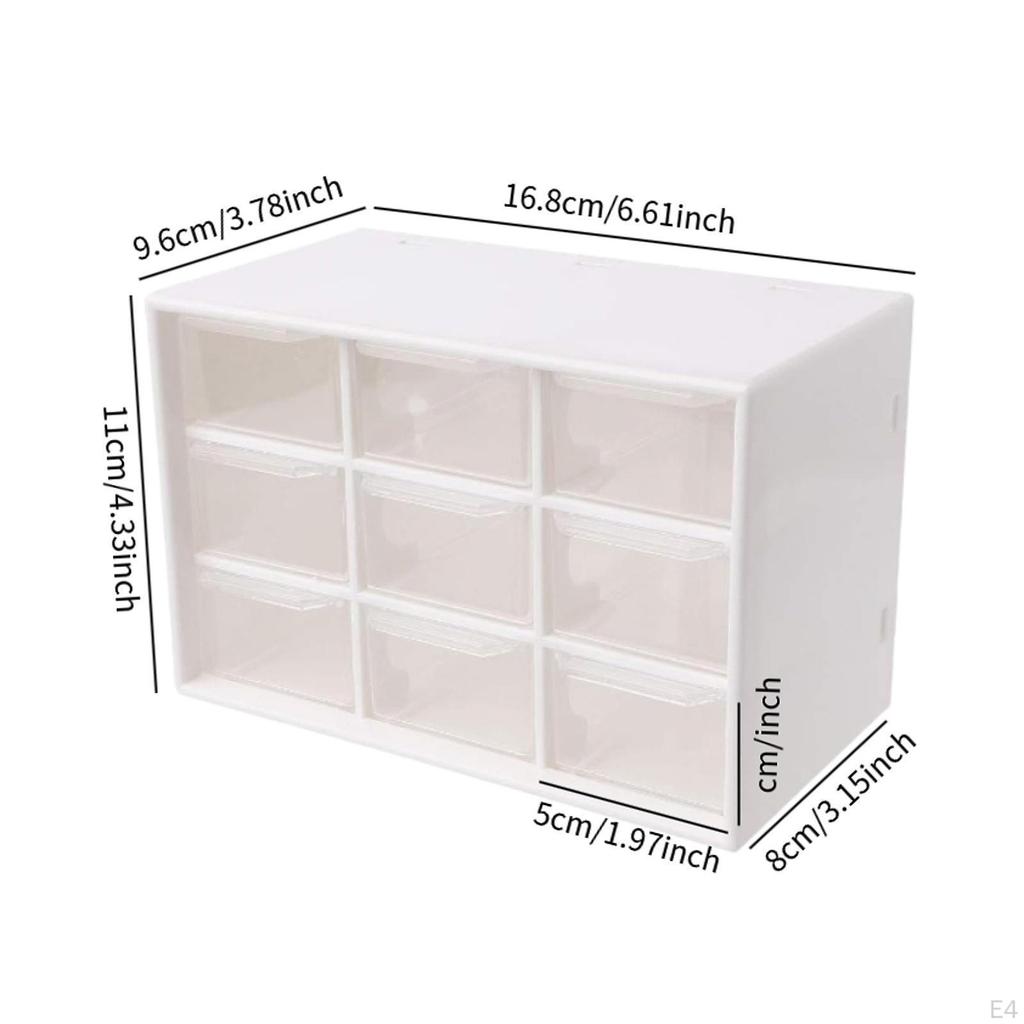 Тумба с выдвижными ящиками для рукоделия с 9 отделениями для организации рабочего стола