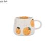 Ceramic Mug Coffee Cup Glazed Surface Cartoon Fruit Doodle Children Mugs Coffee Cups Strawberry Children's Porcelain Cup