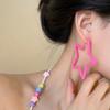 Dopamine Girl Star Серьги Spice Girl College Girly Wind Серьги Candy Color Pentagram Fashion Exaggeration