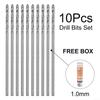 1.0mm End Mill Drill Bit Drill Bit Set 10pcs HSS Kit