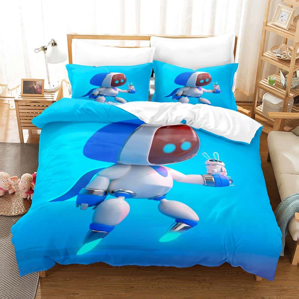 3D Print Anime Astro Bot Bedding Collection Single Twin Full Queen King Size Bed Collection Adult Kid Bedroom Duvet Cover Collections Home Textiles