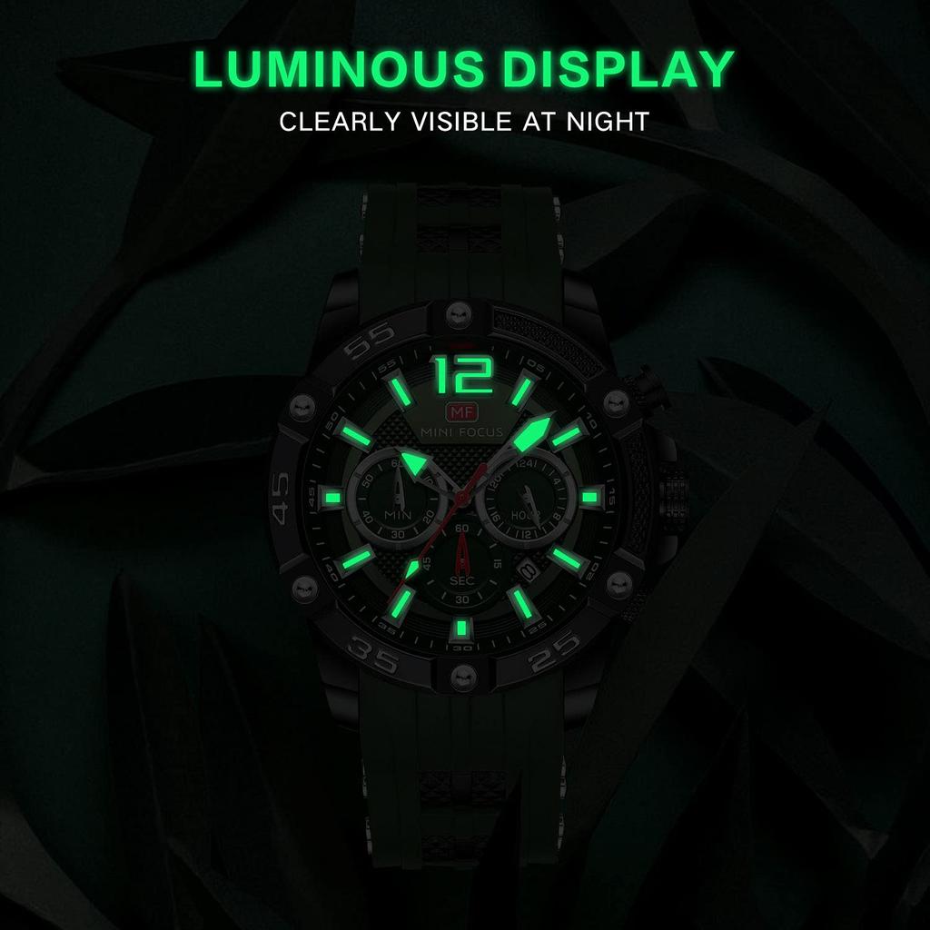 Часы Секундомер Функция Дата Водонепроницаемый Кварцевый Стильный Простые Рейтинг Повседневный Учеба Работа Аналоговый Силиконовый Ремешок Ремень Рейтинг Бренд Мужской Мужской