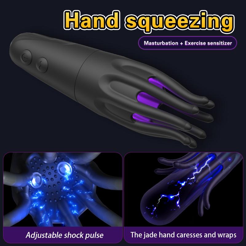Masturbator for Men Glans Vibrating Electric Shock Sex Oral Blowjob Lasting Delay Endurance Training Male Sex Toys for Men 18+