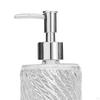 Clear Glass Soap Dispenser Empty 420ml Lotion Bottle Pump Container for Home Laundry