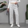 High Waisted Women Pants Straight Wide Leg Joggers Pants with Pockets Regular Fit Solid Color Design Sweatpants