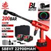 Бесщеточный электрический мойщик высокого давления 200 бар 3500 Вт, 6-в-1, беспроводной пистолет-распылитель, мойка для автомобиля, уборка сада, аккумулятор Makita 18 В