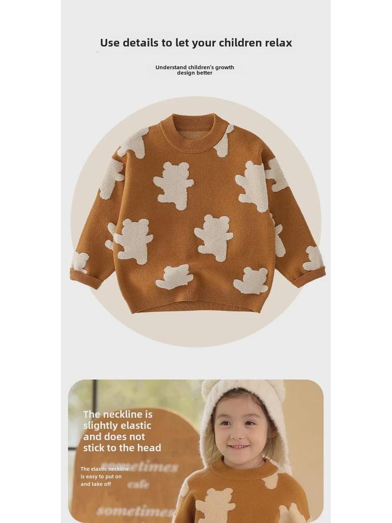 Утолщенный детский вязаный свитер из серии Winter Mountain 2024