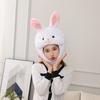Круглая шапка-капюшон в виде кролика со щекой, плюшевый капюшон, реквизит для фотосессии, мультяшный капюшон