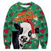 Grinch Christmas Cartoon Hoodie Unisex Long Sleeve Crewneck Sweatshirt Teens Casual Print Top