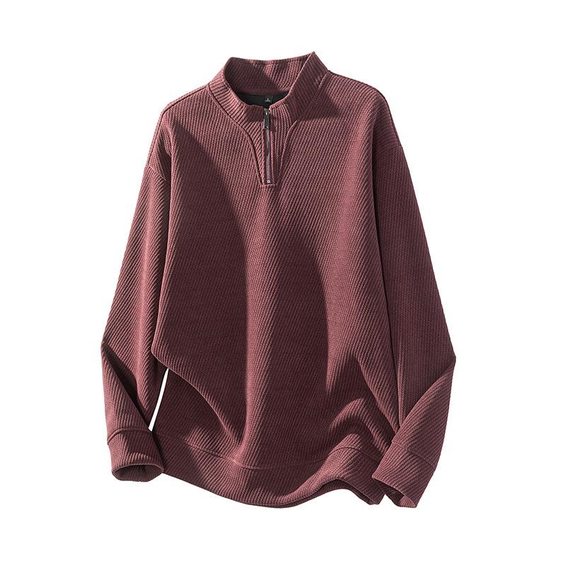 New Autumn and Winter Half Turtleneck Sweatshirt Jacket Men's Large Size Zipper Top