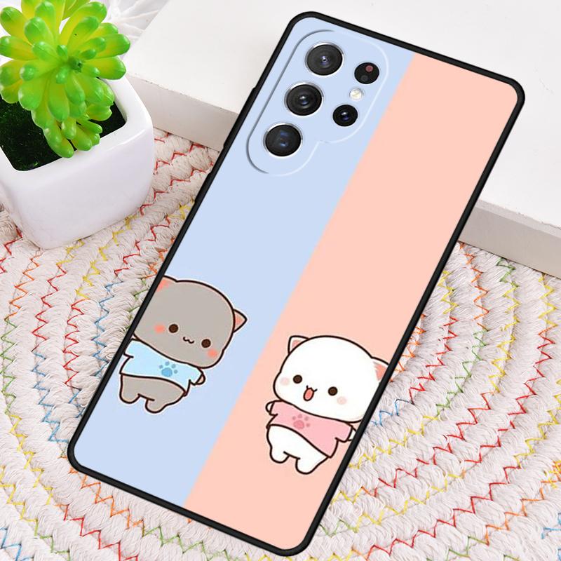 Силиконовый чехол для телефона с изображением персикового кота моти для Samsung Galaxy note 10 pro S26 S25 S24 S23 S22 S21 Plus S25Ultra Чехол