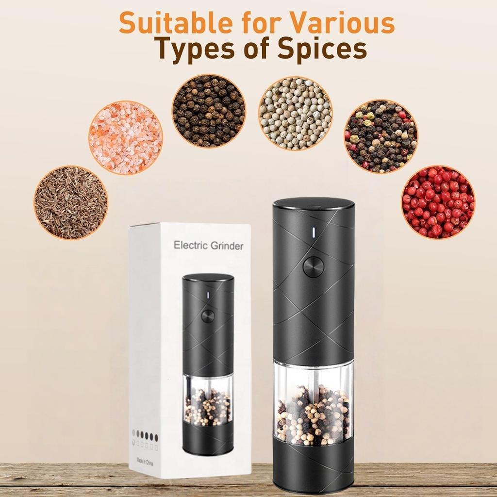 Electric Salt and Pepper Grinders kitchen gadgets accessories seasoning Spice Sesame Grindery mill Coarseness cylinders shaker