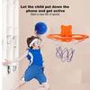 Children Silent Basketball Hoop Adjustable & Punch-Free Wall Mounted Basketball Hoop for Indoor Quiet Basketball Dribbling Training Goal