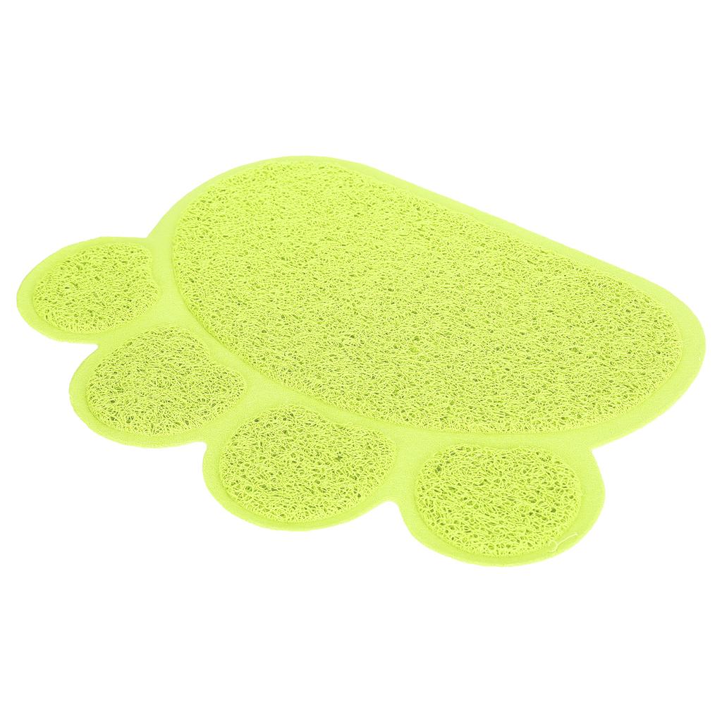 ПВХ коврик для кошачьего туалета для собак, водонепроницаемый противоскользящий коврик в форме лапы, миска для столовых приборов, товары для домашних животных(Зелёная Лапа