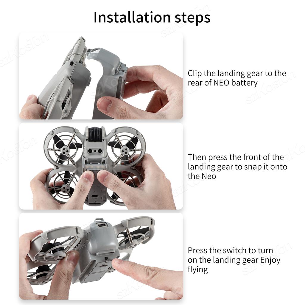 Для DJI NEO Drone Landing Gear Night Light Luminous Tripod Snap Design Встроенная аккумуляторная лампа для DJI Neo