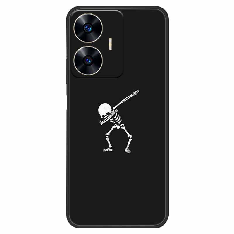 Чехол для телефона Realme C55 Черный Силиконовый Fundas Для Realme C55 RMX3710 ТПУ Мягкая Задняя Панель Coque Звезда Нарисована на RealmeC55 C 55