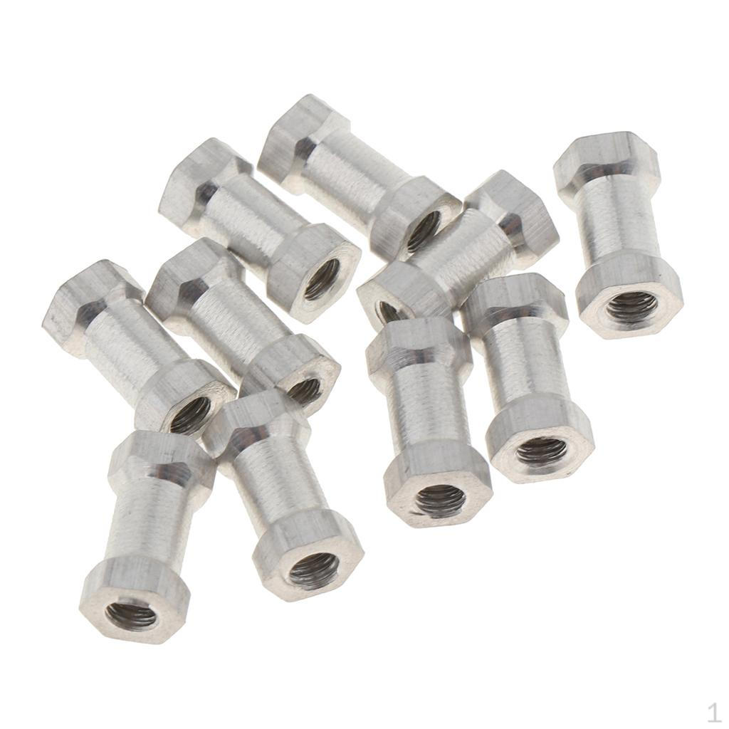 10 Pieces Diameter 3mm Aluminum Column for RC Helicopter Model Accs Silver