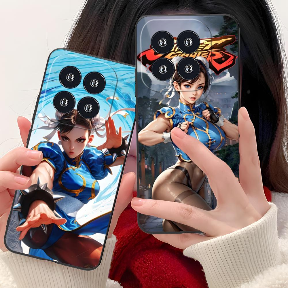 Чехол для телефона Street Fighter Chunli для Xiaomi 15 14 13 12 Mi 11 T Ultra Lite Pro S X 5G Цветной печатный чехол Чехол для мобильных телефонов