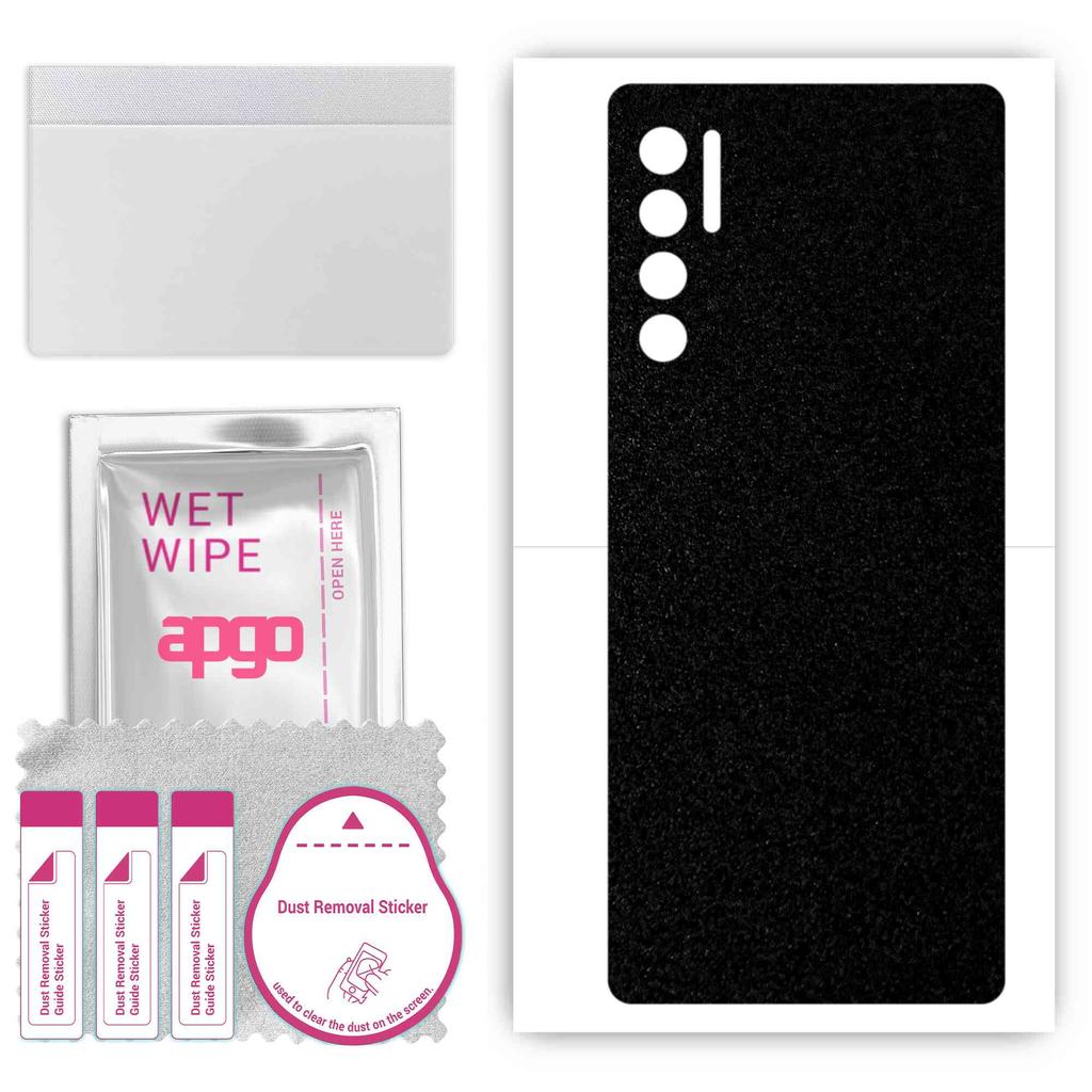 apgo Protective Skin Sticker for the Back Compatible with TCL 20L, Wrap Film, Foil, Vinyl - Pattern Matte Black