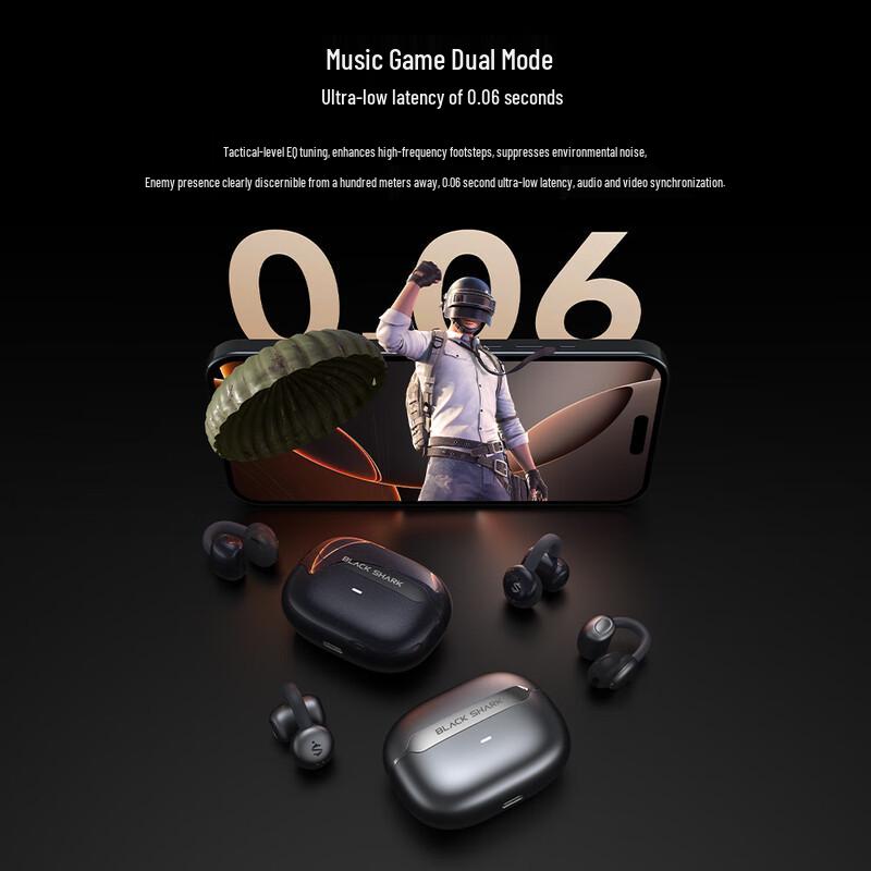 Bluetooth-гарнитура с клипсой для уха открытого типа Black Shark Fengming
