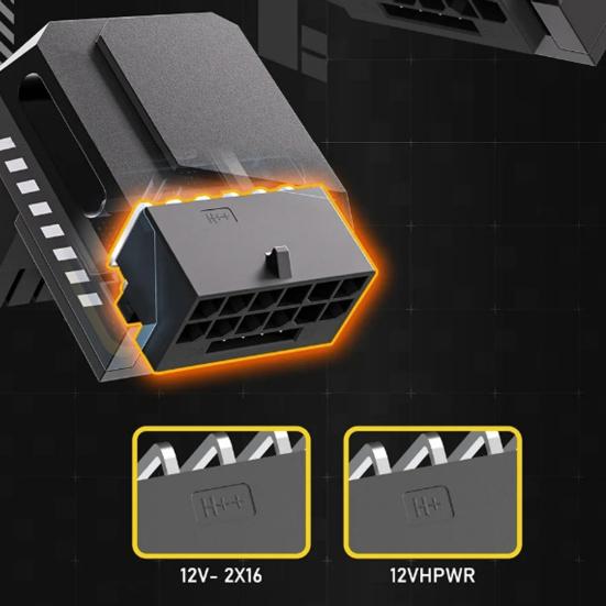 Разъем питания GPU для видеокарты серии RTX40 12VHPWR 16PIN с угловым подключением 90 градусов