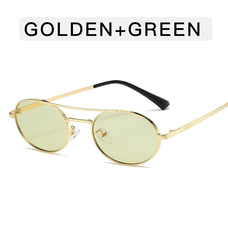 Женские солнцезащитные очки в винтажном стиле, овальной формы, с двойной переносицей, для мужчин, для вождения, для пеших прогулок, женские солнцезащитные очки