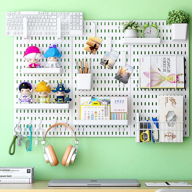Аксессуары для самодельной перфорированной доски, подвесная полка, крючки для хранения, настенный органайзер, без перфорации, организация поделок для гаража, кухни, комнаты