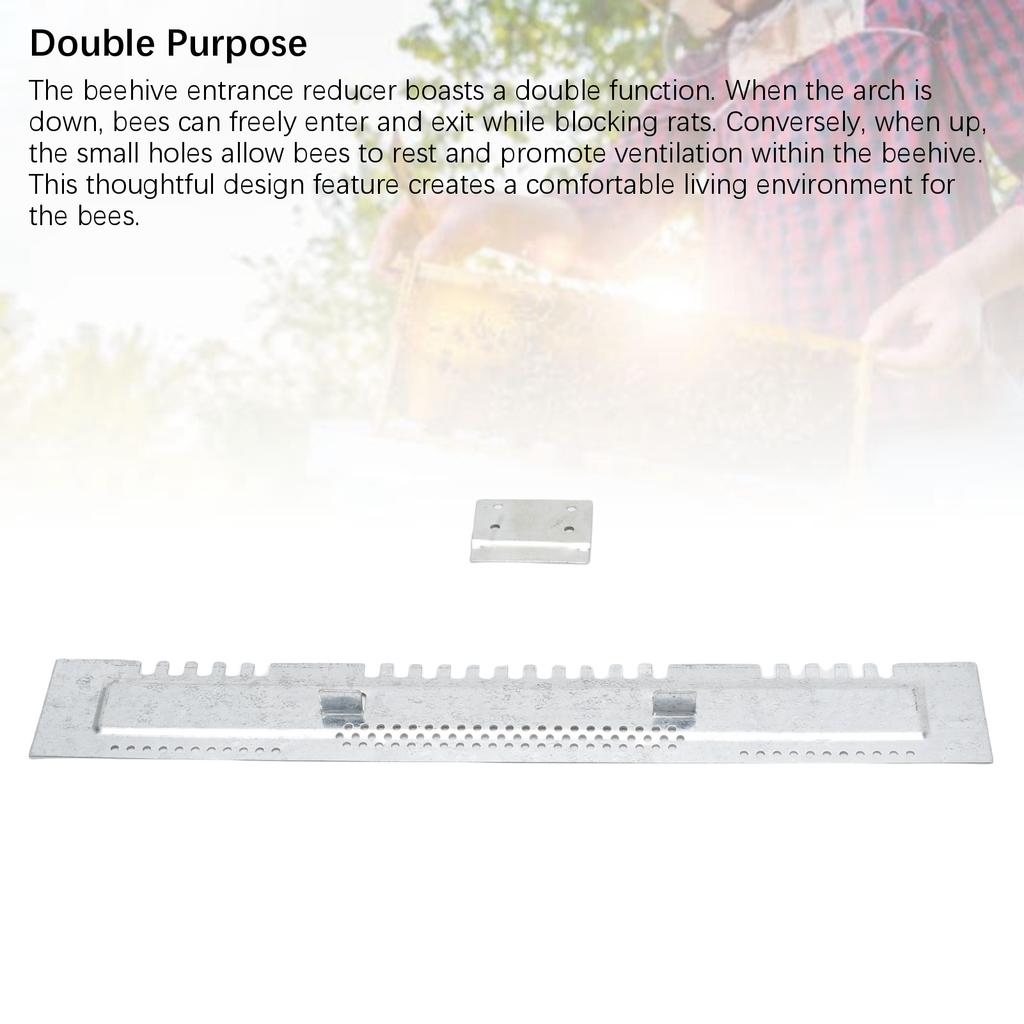 Набор из 5 шт. Редуктор летка улья Защита от грызунов для улья из нержавеющей стали для стандартного улья на 10 рамок