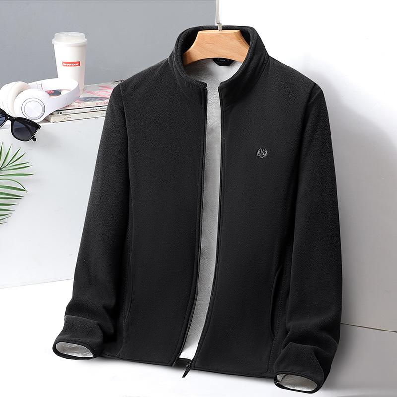 Флисовое пальто для мужчин, флисовое пальто с утолщенным флисом, капюшон для мужчин, средний и старый, теплая куртка для мужчин, большой размер