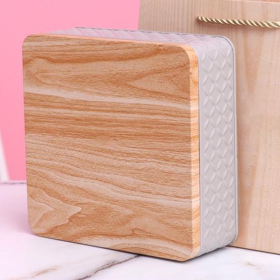 Candy Storage Multi-color Square Shaped Lozenge Pattern Metal Storage Empty Iron Box for Chocolate