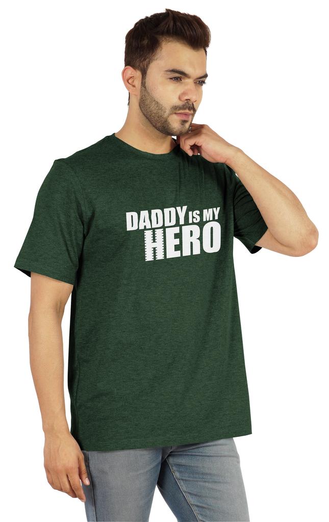 Inkmeso Футболка с графическим принтом для мужчин Футболка Daddy Is My Hero Футболка из джерси Футболка ко Дню отца